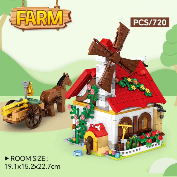 ფერმის სახლი წისქვილით